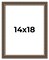 14x18 Sculpted Silver Picture Frame - UV Acrylic, Foam Board Backing, Hanging Hardware